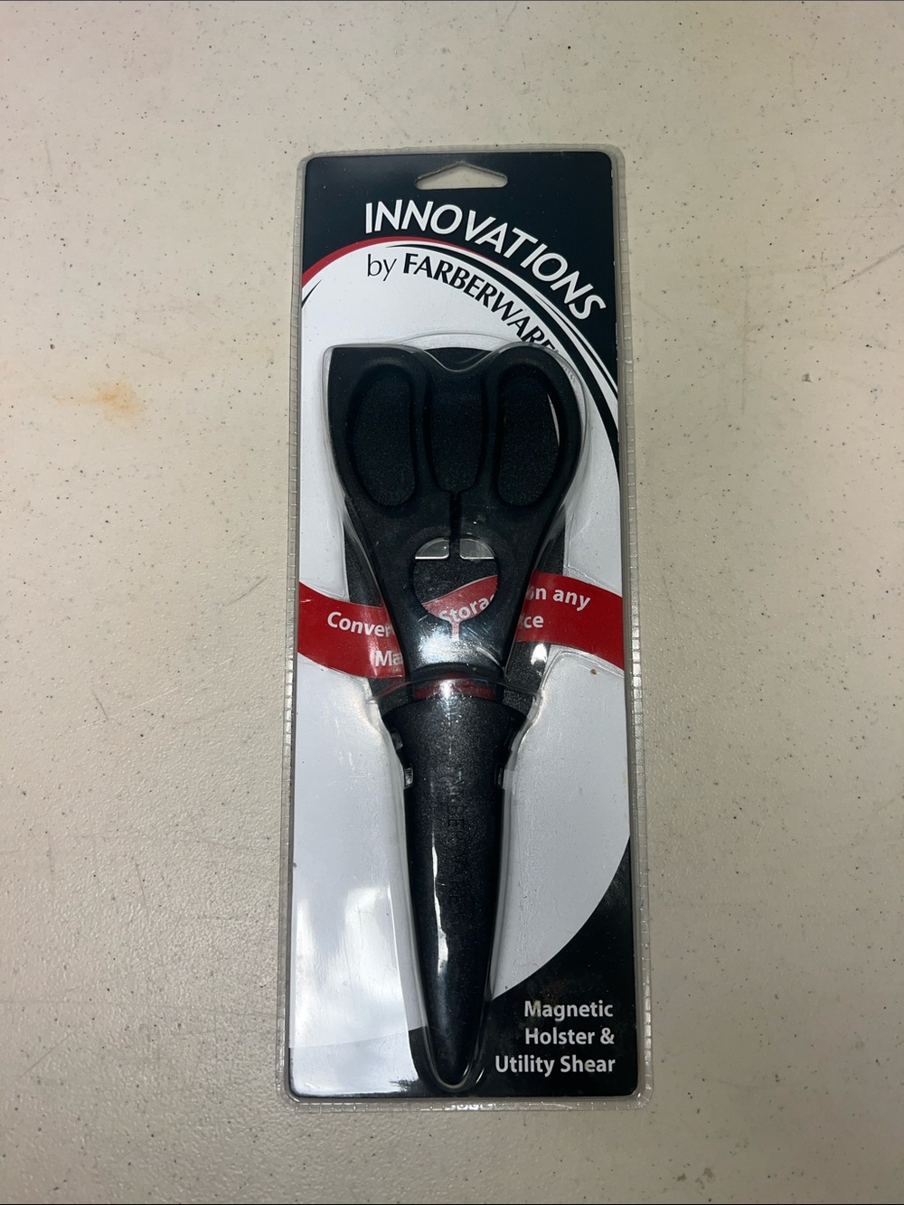 Farberware Black Magnetic Utility Shears with Holster